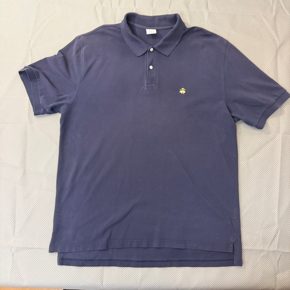 Brooks Brothers Polo Mens XXL Navy Short Sleeve Performance Original Fit Casual